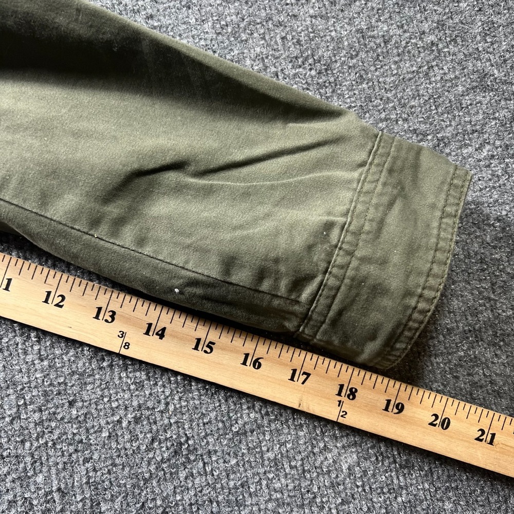 Miss London Black Label Utility Anorak Jacket Womens Small Olive Green Full Zip - Picture 8 of 10